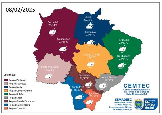 Fim de semana tem previsão de altas temperaturas e chuva de verão no Estado.